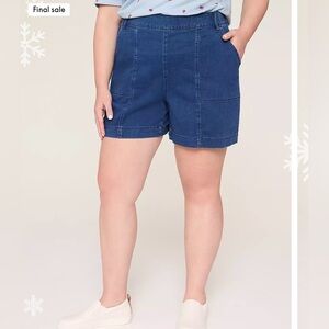 LANE BRYANT  NWT Pull-On Fit Lightweight Denim Short - 5" Inseam SIZE 22